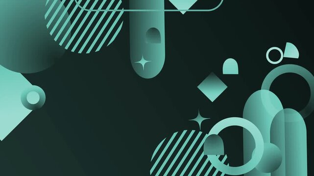 Abstract geometric background shapes circles stripes and gradients animation