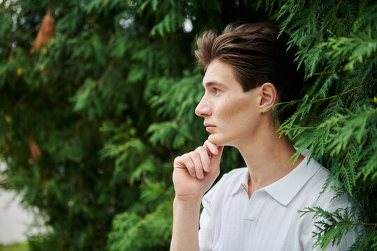 Thoughtful Man Outdoors