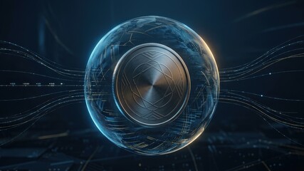 Fototapeta premium Financial Data Protection – Secure Digital Finance and Fintech Technology