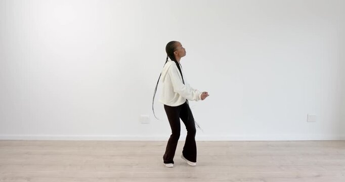 High speed photography for dynamic scenes, Dancing joyfully, child enjoying movement in spacious.
