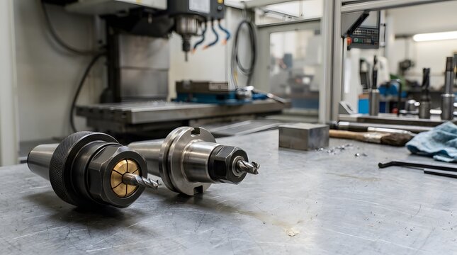 precision cnc spindle collet chuck for secure tool holding, high accuracy machining, milling setup, industrial production, and manufacturing efficiency