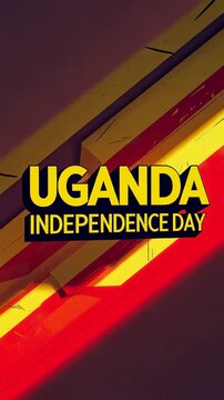 Banner poster card Uganda Independence Day, public patriotism citizenship holiday AI Generative