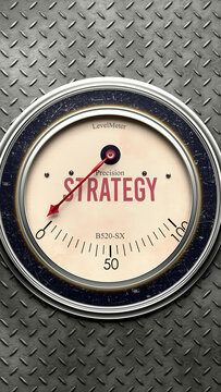 Strategy that hits less than zero, showing an extremely low level of strategy, none of it, insufficient. Minimum value, below the norm. Lack of strategy. ,3d illustration