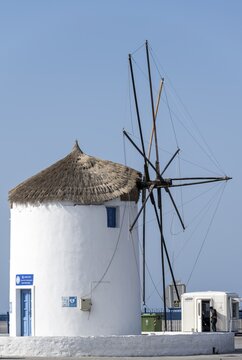 White Windmill, Paros, Cyclades, Aegean Sea, Greece