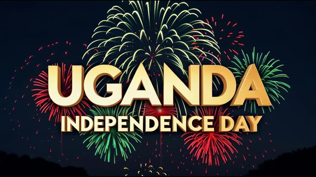 Banner poster card Uganda Independence Day, public patriotism citizenship holiday AI Generative