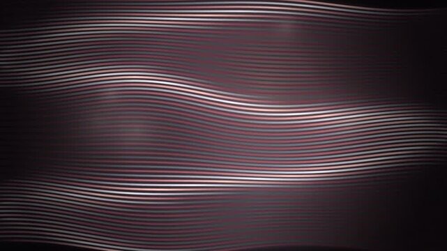 Abstract background with wavy horizontal lines in metallic copper and silver tones