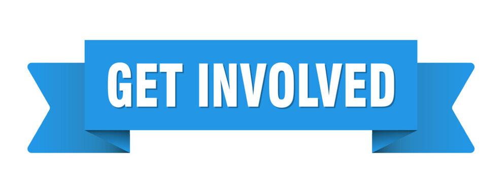 get involved ribbon isolated on transparent background. get involved ribbon