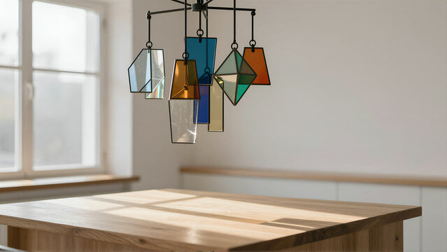 Prismatic Sunlight through Crystal Suncatchers in Modern Interior Design