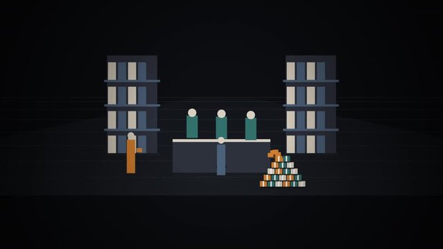 Minimalist flat animation of business team building financial growth and profit stacks finance investment