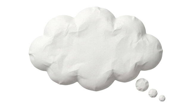 Torn paper speech bubble isolated on transparent background