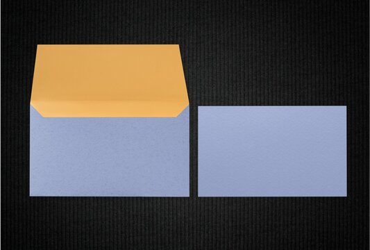 Minimal paper envelope mockup with blank note card