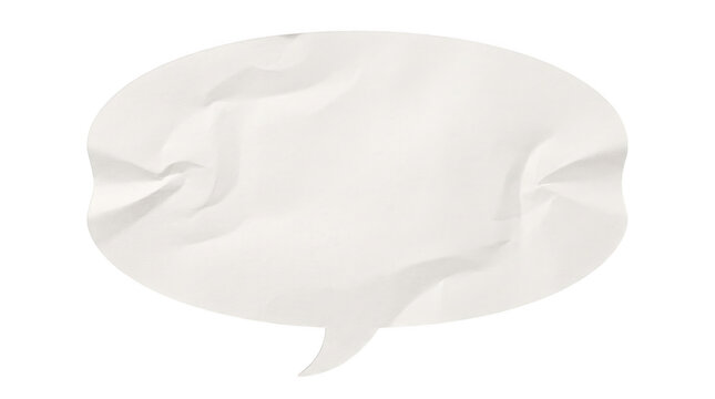 Torn paper speech bubble isolated on transparent background