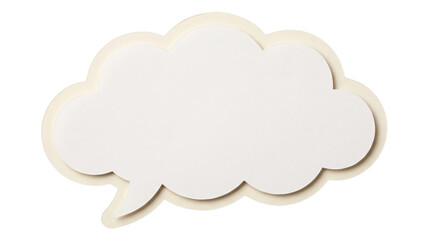 Fototapeta premium Torn paper speech bubble isolated on transparent background