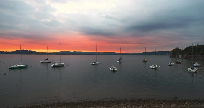  Fantastic sunset at lesa on Lake Maggiore.