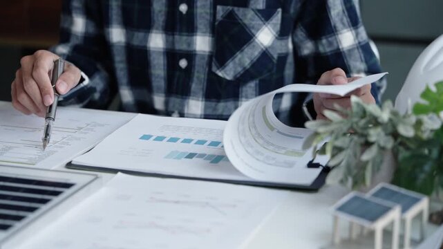 Business create about sustainable energy ideas, net zero green energy