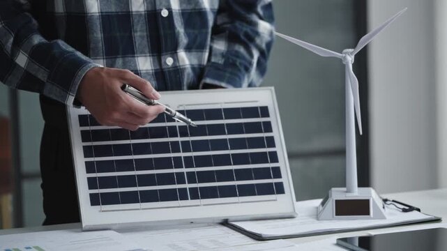 Business create about sustainable energy ideas, net zero green energy