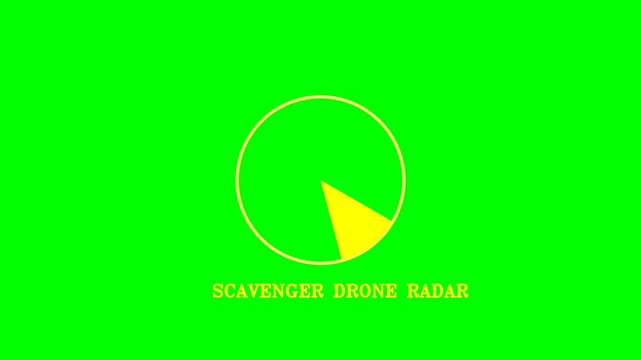 Abstract Radar Screen with Rotating Signal on Green Background.