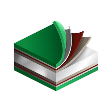 Organic Protective Coating Layers on Steel - Isometric diagram 