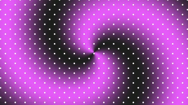 Abstract Swirling Purple and Black Background with White Dots.