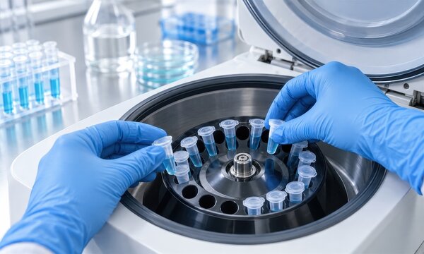 loading laboratory centrifuge