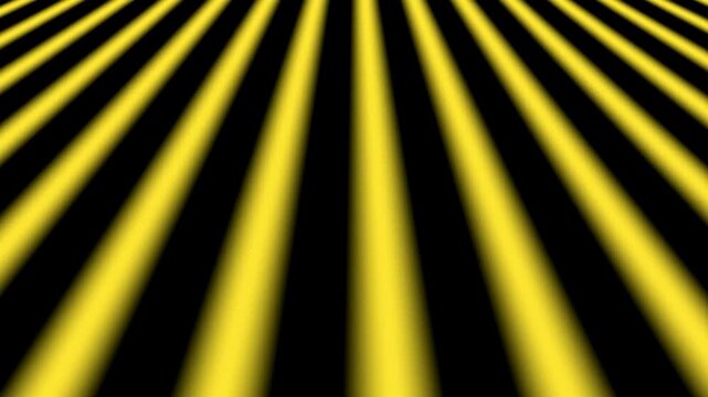 Abstract Yellow Lines on Black Background Perspective.