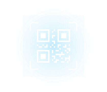 QR code scan barcode digital technology scanner icon reader mobile isolated on transparent background
