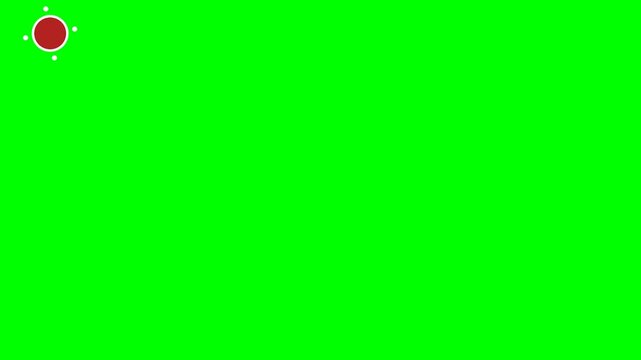 Green Screen Background with Red Recording Indicator Light.