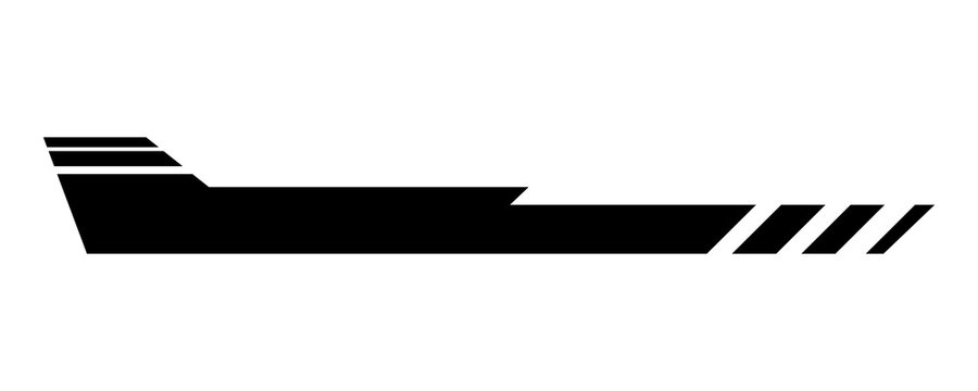 Black lower third bar template modern geometric shape futuristic design video title on transparent background.