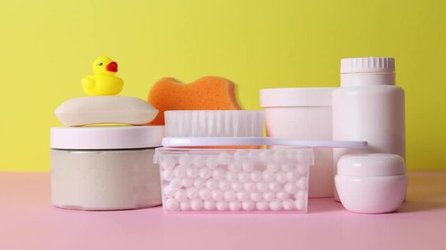 Adorable and delightful Baby Bath Essentials in a cheerful and bright shade 