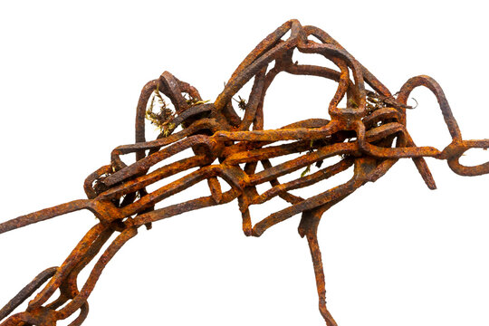 Part of old unknown rusty object