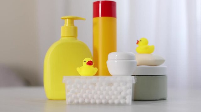 Adorable and delightful Baby Bath Essentials in a cheerful and bright shade 