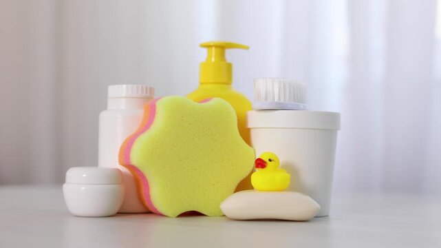 Adorable and delightful Baby Bath Essentials in a cheerful and bright shade 