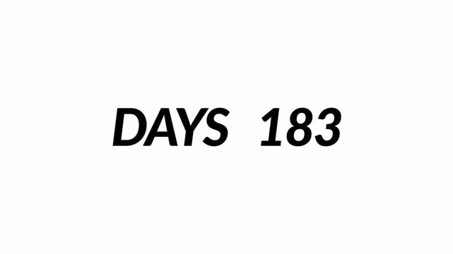 365 day numbers counter animation in 4k animation with alpha channel  0 to 365 fast count up for yearly challenges on transparent background 1 year number counter animation
