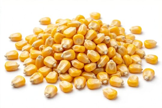 Premium dried yellow corn kernels, ideal for popping, cooking, or animal feed.