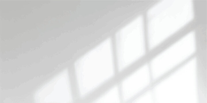 Abstract window pane shadow overlay on white wall with natural light creating window frame shadows on a clean white background abstract background minimalist sunlight interior geometric
