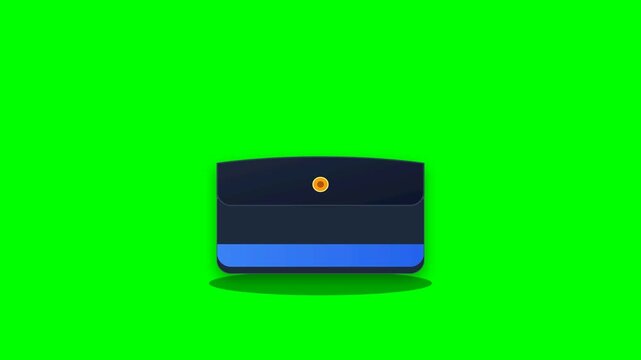 Animasi Wallet Cash Bounce Pop 4K Motion Graphic Animation | Seamless Loop