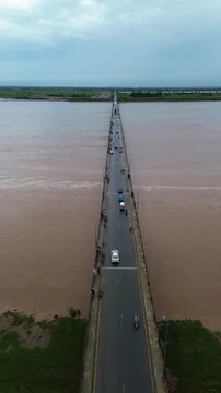 Aerial View of High Water in Chenab River