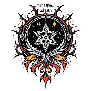 Celestial Guardian Emblem: Per Aspera Ad Astra
