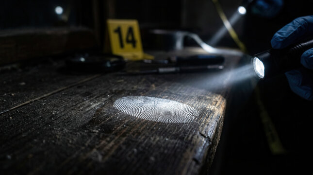 Forensic Investigator Finds Crucial Fingerprint Evidence At Crime Scene