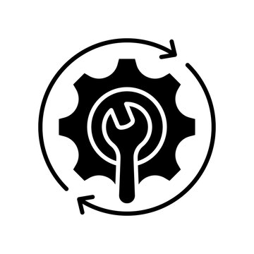 Maintenance Icon Glyph Black Style