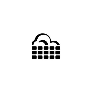 Data mining icon. Solid black glyph of a data mining for artificial intelligence and machine learning.