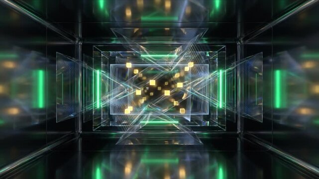 スマートグラスのチップからホログラム投影が展開する暗視野科学背景