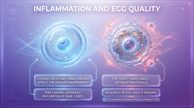 Inflammation and egg quality explained infographic
