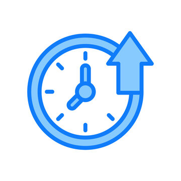 Uptime Icon Blue Color Style