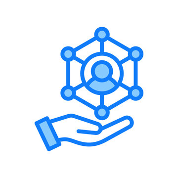 Stakeholder Icon Blue Color Style