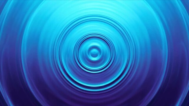 氷河の亀裂から発光する水面へズームし同心円の波紋が広がる科学背景