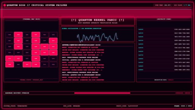 Quantum Kernel Panic Critical System Failure Screen.