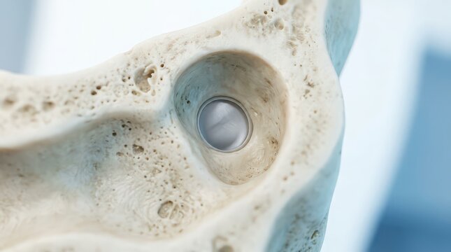 Close up of a human hip bone socket with a metallic hip implant prosthesis hip prosthesis hip joint