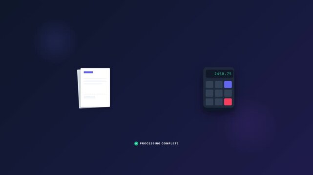 Financial Calculator Motion Graphics Background