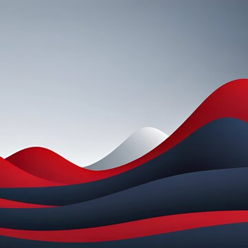 Sfondo animato con illustrazione astratta di paesaggio minimalista, effetto movimento trasversale, formato 1:1